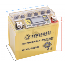 Akumuliatorius Moretti AGM(I-Gel) MTX5L-BS